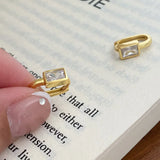 12Pairs Zircon Geometric Earrings Anti-Allergy