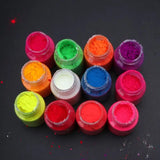 12Pc Bright Fluorescent UV Pigment Powder for Resin Jewelry Making