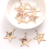 12Pc Epoxy Floral Resin Charms for Jewelry Making