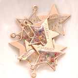 12Pc Epoxy Floral Resin Charms for Jewelry Making