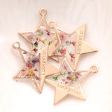 12Pc Epoxy Floral Resin Charms for Jewelry Making