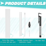 12Pc Sublimation Pens Blank with Shrink Wrap