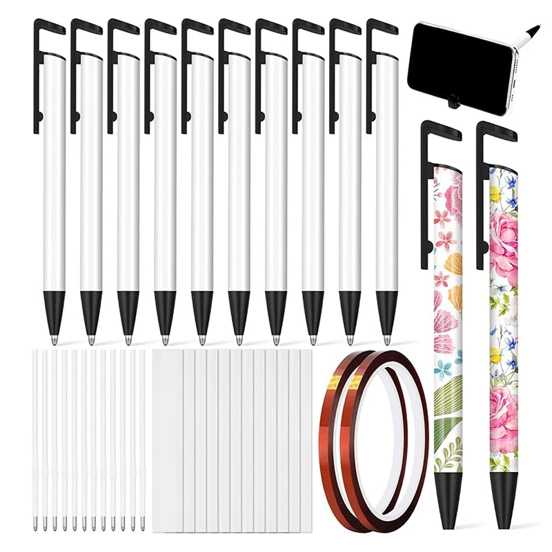 12Pc Sublimation Pens Blank with Shrink Wrap
