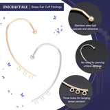 12Pcs DIY Ear Cuff Earrings Cuffs Punk Accessaries with 3 Loop 50mm Long