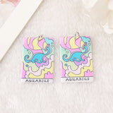 12Pcs Constellations Tarot Card Charms Magical Divination Acrylic Jewelry DIY