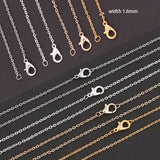 12Pcs K Clasp Necklace Chains for DIY Jewelry Making