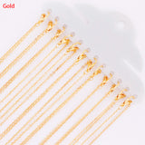 12Pcs K Clasp Necklace Chains for DIY Jewelry Making