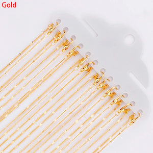 12Pcs K Clasp Sequins Necklace Chains for Jewelry Making