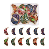 12Pcs Moon Shape Pendants Charms For DIY Jewelry Making