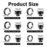12Pcs Stainless Steel Grooved Ring Settings Blank Core for Inlay Ring DIY