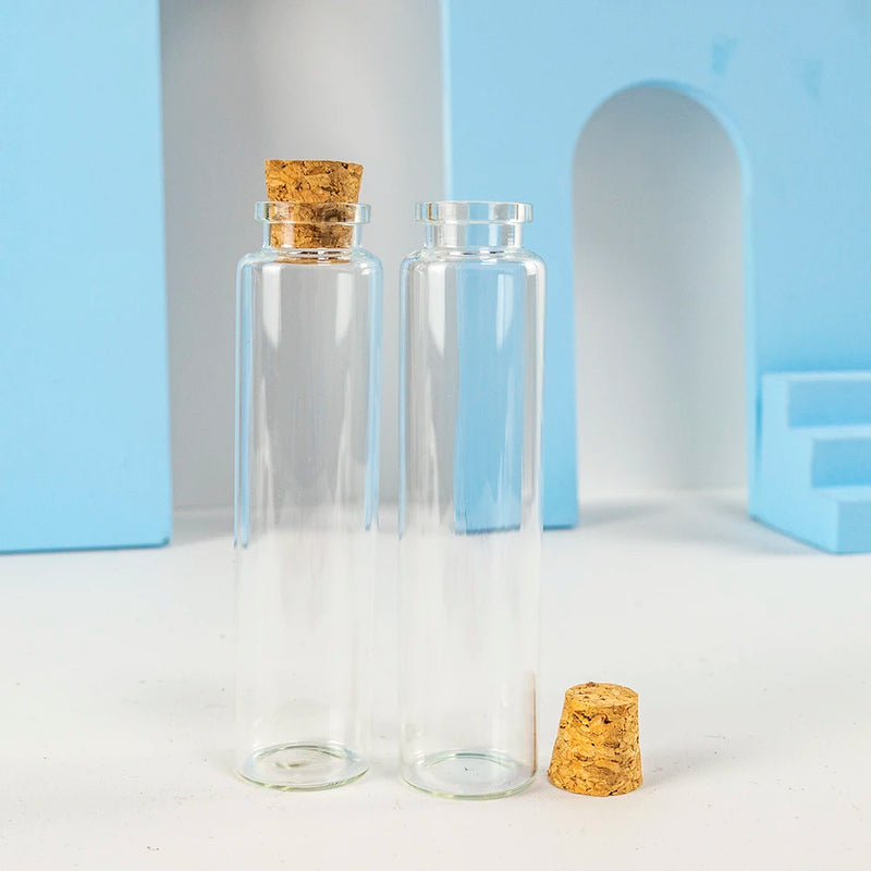 12Pcs 60ml Clear Glass Jars for Jewelry Display Crafts Vials