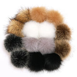 12Pcs Faux Fur Pom Poms for Hats DIY Knitting Accessories