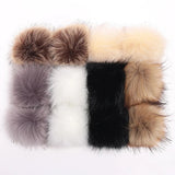 12Pcs Faux Fur Pom Poms for Hats DIY Knitting Accessories