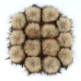 12Pcs Faux Fur Pom Poms for Hats DIY Knitting Accessories