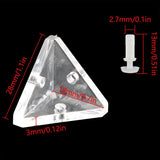 12Pcs Acrylic Corner Brackets Clear 3-Hole Right Angle Brace Brackets