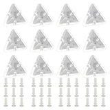 12Pcs Acrylic Corner Brackets Clear 3-Hole Right Angle Brace Brackets