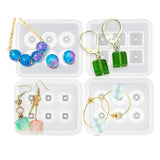 12Pcs Resin Mold Gemstone Beads Jewelry Making Tools