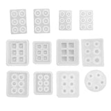 12Pcs Resin Molds for Gemstone Jewelry Making
