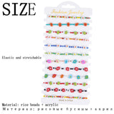 Bohemian Seed Beads Anklet Bracelet Ethnic Flowers Charm Summer Party Jewelry