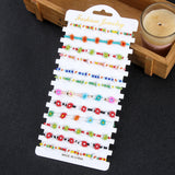 Bohemian Seed Beads Anklet Bracelet Ethnic Flowers Charm Summer Party Jewelry