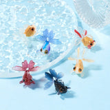 12Pcs DIY Jewelry Making Resin Goldfish Charms