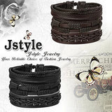 12Pcs Braided Leather Bracelet for Men Women Cuff Wrap Bracelet