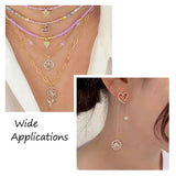 12Pcs CZ Stones Brass Charms Ring Flower Dragonfly Pendants for Jewelry Making