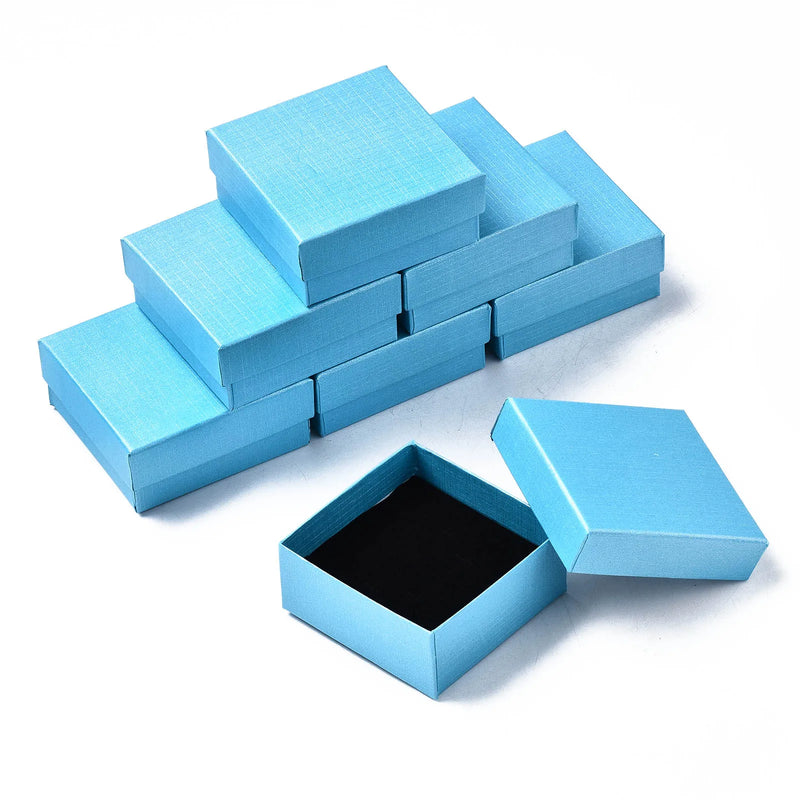 12Pcs Cardboard Jewelry Boxes Display Storage Container