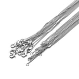12Pcs 2mm Silver Link Cuban Chains for DIY Jewelry Necklace Bracelet
