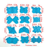 12Pcs Christmas Earrings Stud Resin Mold Bell Snowflake Elk Santa Hat Pendant