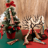 12Pcs Christmas Jute Rope Tassel Pendants for Home Decoration