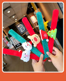 12Pcs Christmas Cartoon Slap Bracelets for Kids