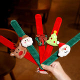 12Pcs Christmas Cartoon Slap Bracelets for Kids