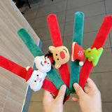 12Pcs Christmas Cartoon Slap Bracelets for Kids