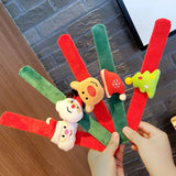12Pcs Christmas Cartoon Slap Bracelets for Kids