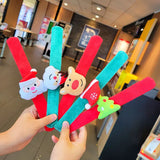 12Pcs Christmas Cartoon Slap Bracelets for Kids