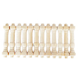 12Pcs 1/12 Scale Spindles Wooden Balusters for DIY Stair Railing Decoration Toys