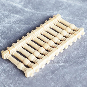 12Pcs 1/12 Scale Spindles Wooden Balusters for DIY Stair Railing Decoration Toys