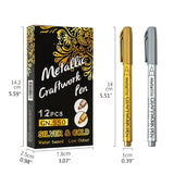 12Pcs Epoxy Resin Drawing Pen Metallic Marker for DIY Crafts