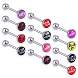 12Pcs Nightclub Sexy Tongue Piercing Stainless Steel Tongue Rings Barbells