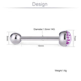 12Pcs Nightclub Sexy Tongue Piercing Stainless Steel Tongue Rings Barbells