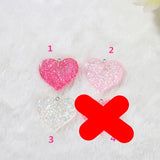 12Pcs Glitter Heart Star Charms DIY Jewelry Pendant Keychain Accessories