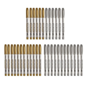 12Pcs Silver Epoxy Resin Drawing Pen Metallic Permanent Markers