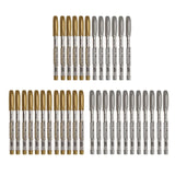 12Pcs Silver Epoxy Resin Drawing Pen Metallic Permanent Markers