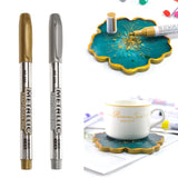 12Pcs Silver Epoxy Resin Drawing Pen Metallic Permanent Markers