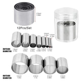 12Pcs Hollow Punch Cutter Set with Storage for CASE Stainless Steel
