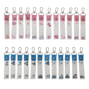 12Pcs Customizable ID Labels Keychain for Kids Bags Clothing