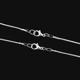 12Pcs 1.2mm 45-60cm High Snake Chain Necklace Lobster Jewelry Findings