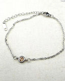 12Pcs Stainless Steel Birthstone Bracelets for Women
