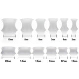 12Pcs Silicone Ear Plugs Tunnels Set Double Flared Ear Stretcher Expander